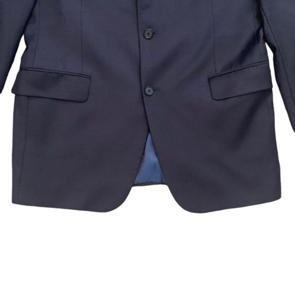 Hickey Freeman Milburn II Navy Blue Blazer 100% Worsted Wool Size‎ 42L - Picture 4 of 11